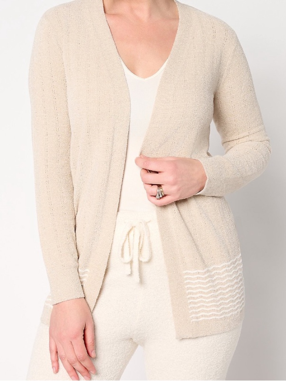 Barefoot Dreams CozyChic Ultra
Lite Pointelle Cardigan
Stone/Pearl Size 1X